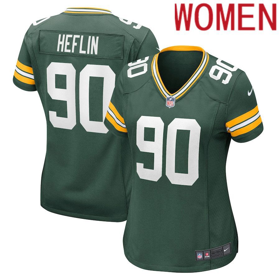 Women Green Bay Packers #90 Jack Heflin Nike Green Nike Game NFL Jersey->women nfl jersey->Women Jersey